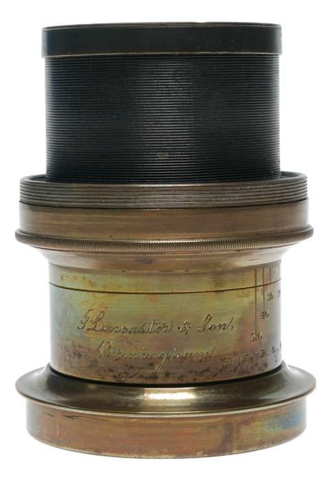 Lancaster & Son Rectigraph Half Plate Camera Brass Lens