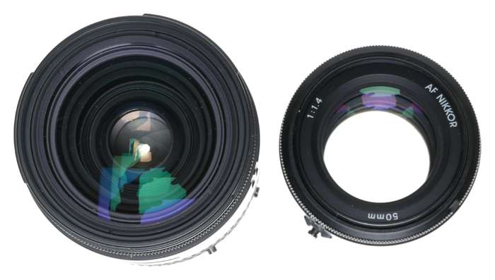 Nikon F-401 AF Quartz Date Film SLR Camera 1.4/50mm 3.5-4.5/28-85mm Zoom Lens