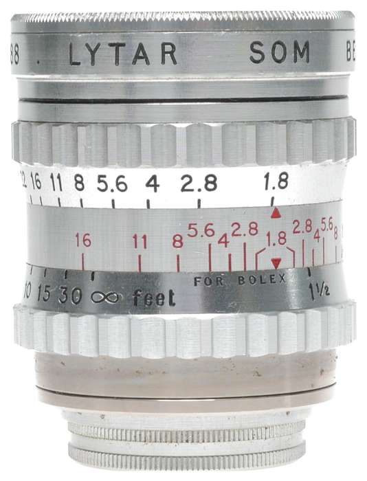 SOM Berthiot Lytar 1:1.8 f=25 Bolex H-16 C-Mount Lens K39888