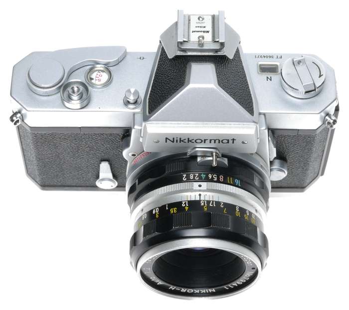 Nikkormat FTN 35mm SLR Film Camera Nikkor-H Auto 2/50 Lens