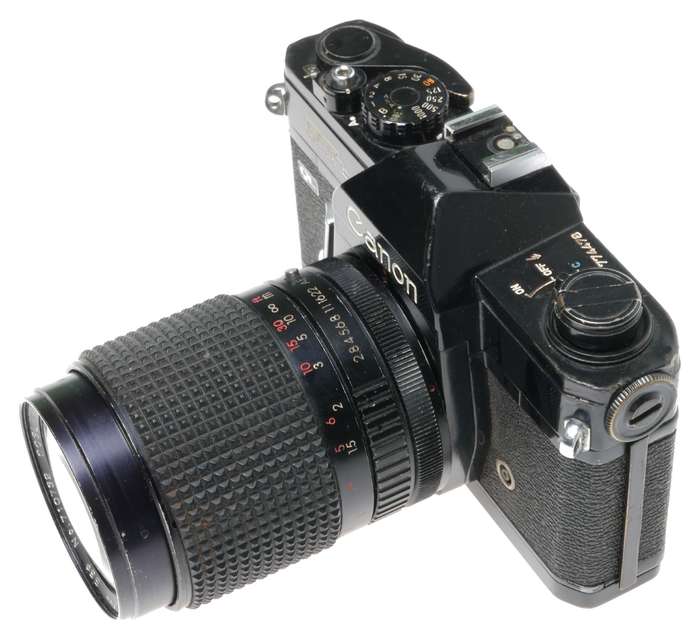Canon FTb QL Black 35mm SLR Film Camera Coslinar Auto Zoom f=35-70mm