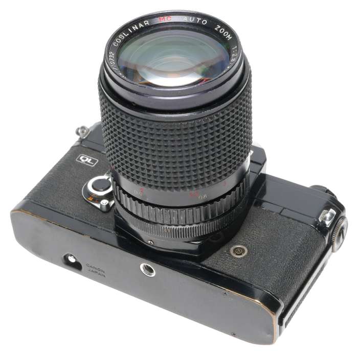 Canon FTb QL Black 35mm SLR Film Camera Coslinar Auto Zoom f=35-70mm