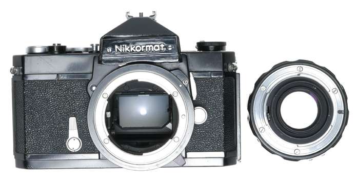 Nikkormat FTN Black 35mm SLR Film Camera Nikkor-H Auto 2/50mm