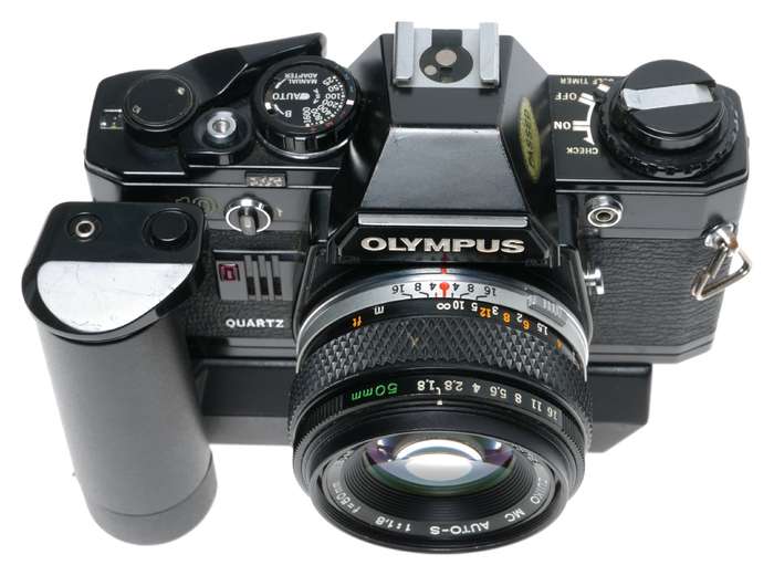 Olympus OM-10 Quartz SLR Camera MC Auto-S 1:1.8 f-50mm Motor Drive