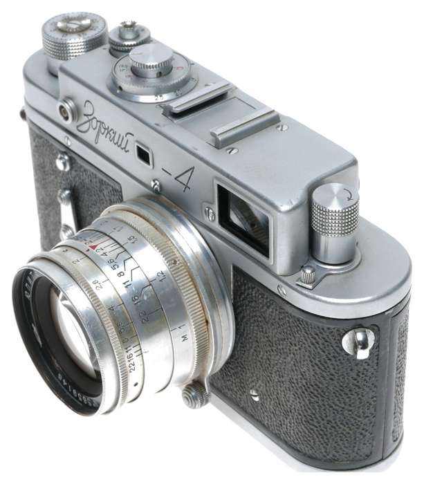 Zorki-4 Early Model 35mm Rangefinder Camera Jupiter-8 2/50 Lens USSR