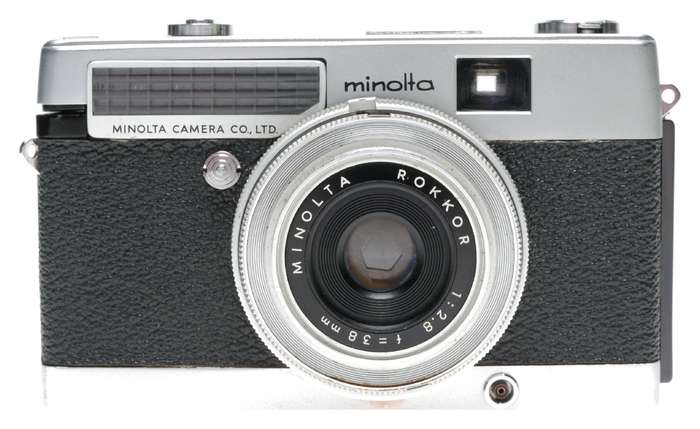 Minolta Minoltina-P 35mm Film Viewfinder Camera Rokkor 1:2.8 f=38mm