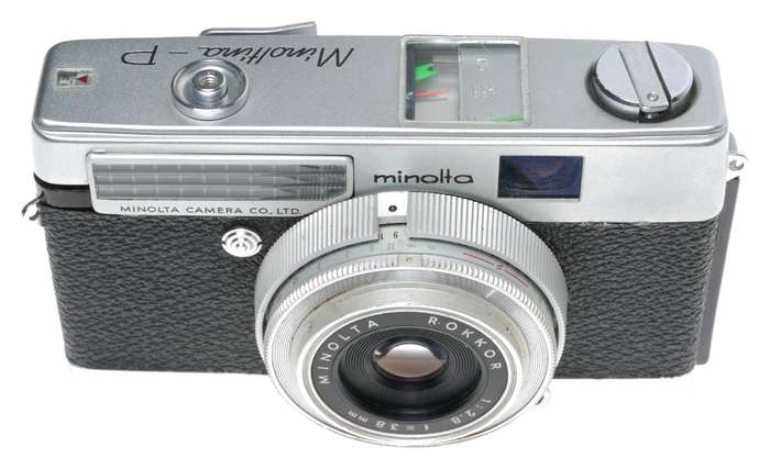 Minolta Minoltina-P 35mm Film Viewfinder Camera Rokkor 1:2.8 f=38mm