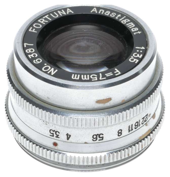 Fortuna Anastigmat 1:3.5 F=75mm M39 Enlarger Lens