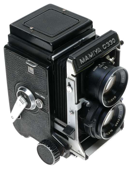 Mamiya C330 Professional-f TLR 120 Film Camera Blue Dot Sekor 2.8/80mm Lens