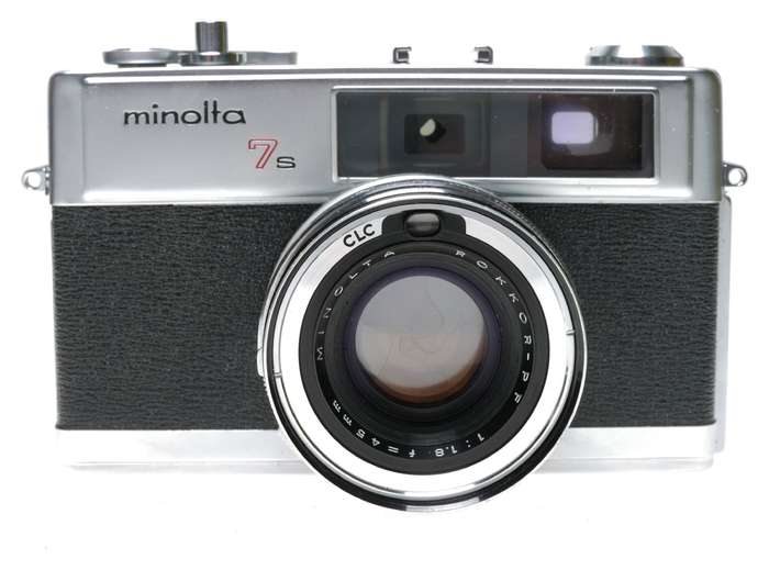 Minolta Hi-Matic 7s Rangefinder Camera Rokkor PF 1:1.8 f=45mm CLC