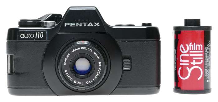 Asahi Pentax Auto-110 Subminiature Film Camera 2.8/24mm 18mm Lenses