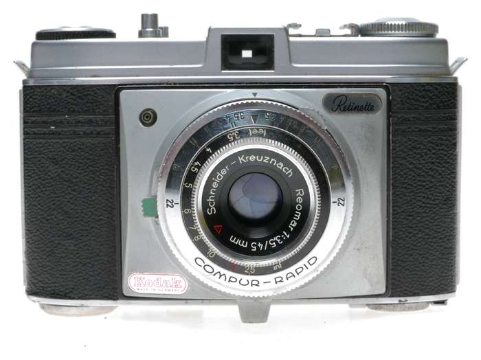 Kodak Retinette Type 022 Camera in Leather Case Reomar 1:3.5/45mm