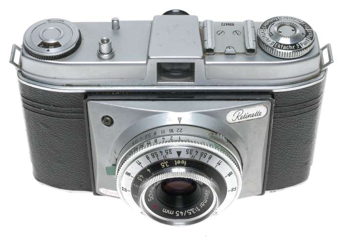 Kodak Retinette Type 022 Camera in Leather Case Reomar 1:3.5/45mm