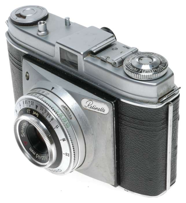Kodak Retinette Type 022 Camera in Leather Case Reomar 1:3.5/45mm