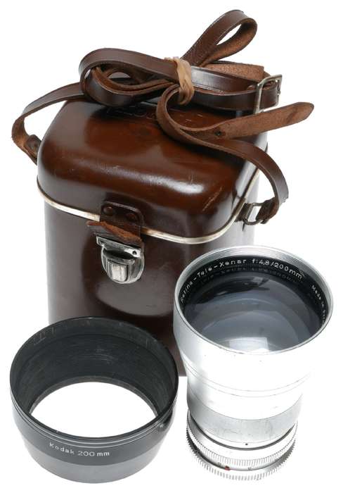 Schneider Retina-Tele-Xenar f:4.8/200mm Kodak R Mount Lens Hood Case