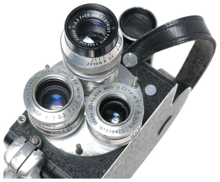 Leveque L.D. 8mm Cine camera full set of 4x Som Berthiot lenses