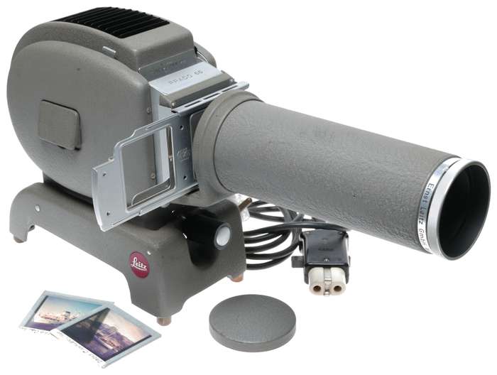 Leitz Prado 66 vintage 6x6 slide projector Dimar f=20cm 1:4