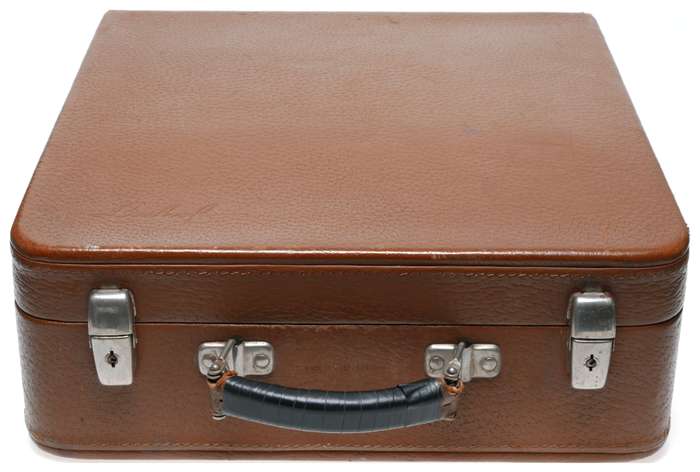 Linhof original camera factory fitted flight case brown leather
