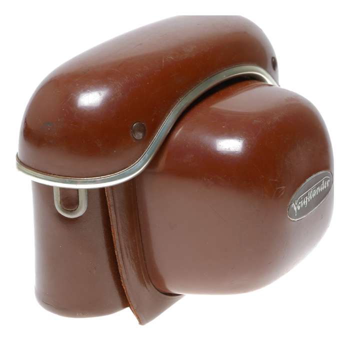 Voigtlander vintage film camera antique patent leather case in used condition