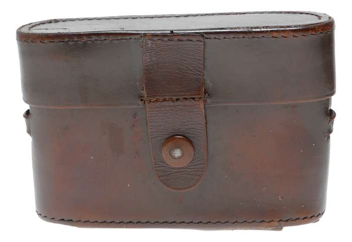 Vintage Voigtlander brown film camera antique leather case in used condition
