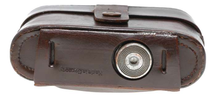 Vintage Voigtlander brown film camera antique leather case in used condition