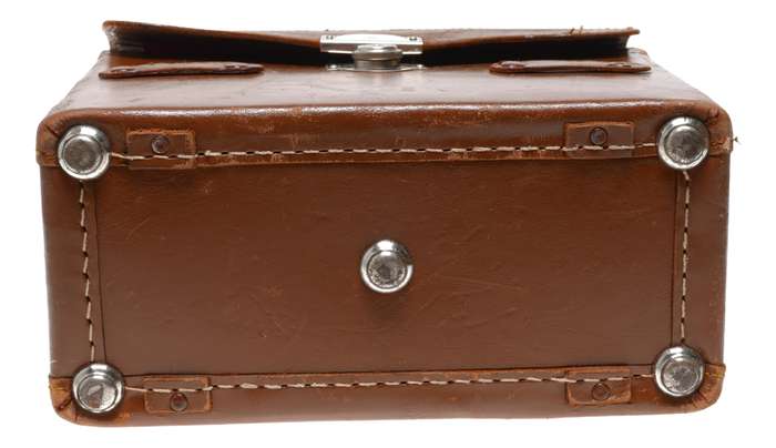 Carry bag vintage film camera antique leather case in used condition