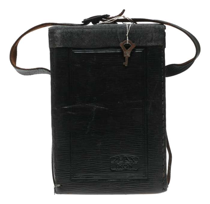 Purple velvet hard vintage film camera antique leather case in used condition