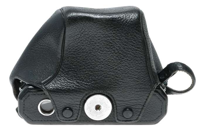 Nikon F Black vintage 35mm film camera antique leather case in used condition strap
