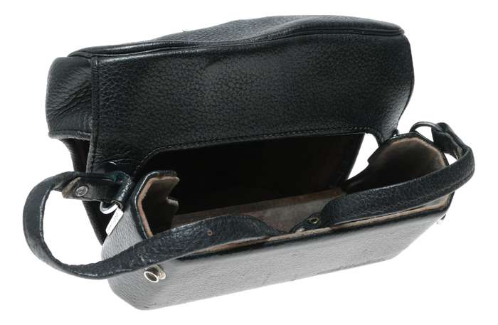 Nikon F Black vintage 35mm film camera antique leather case in used condition strap
