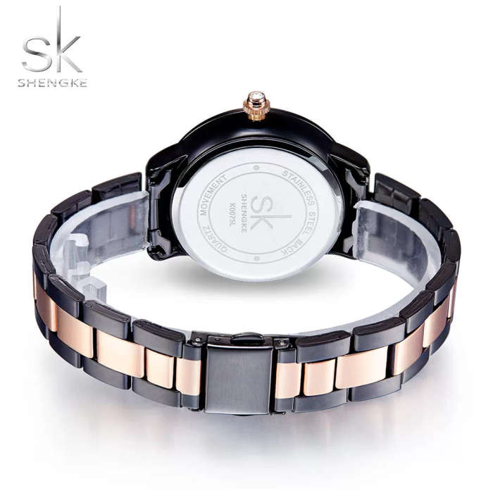 Shengke K0075 Womens Watch - Black/Pink