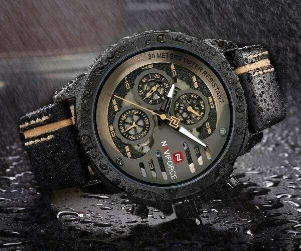 Naviforce 9110 Mens Chronograph Watch - Black