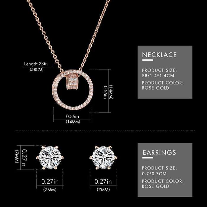 Shengke K0088 Jewelry Set (Earings, Necklace & Watch) - Black