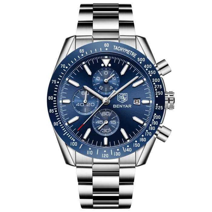 Benyar 5140 Mens Stainless Steel Watch - Silver