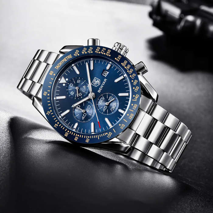 Benyar 5140 Mens Stainless Steel Watch - Silver