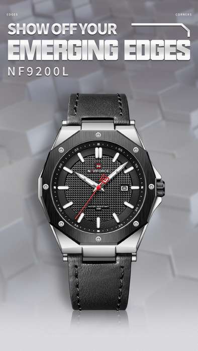 Naviforce 9200 Mens Chronograph Watch - Black
