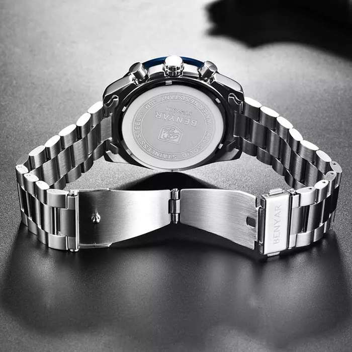 Benyar 5140 Mens Stainless Steel Watch - Silver