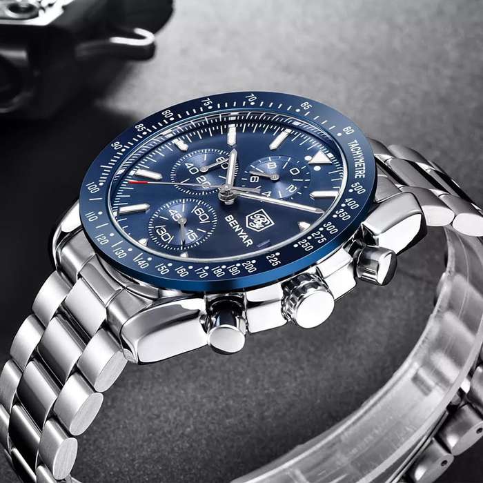 Benyar 5140 Mens Stainless Steel Watch - Silver