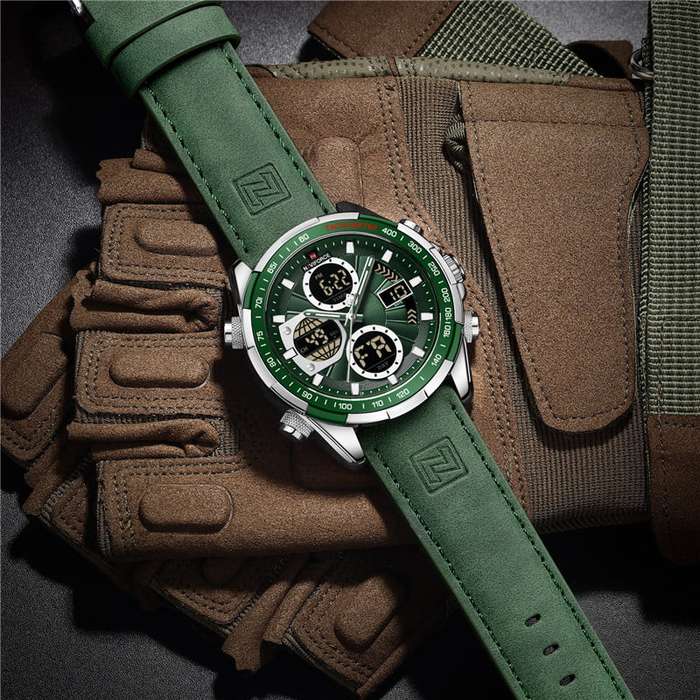 Naviforce 9197 Mens Analog/Digital Watch - Green