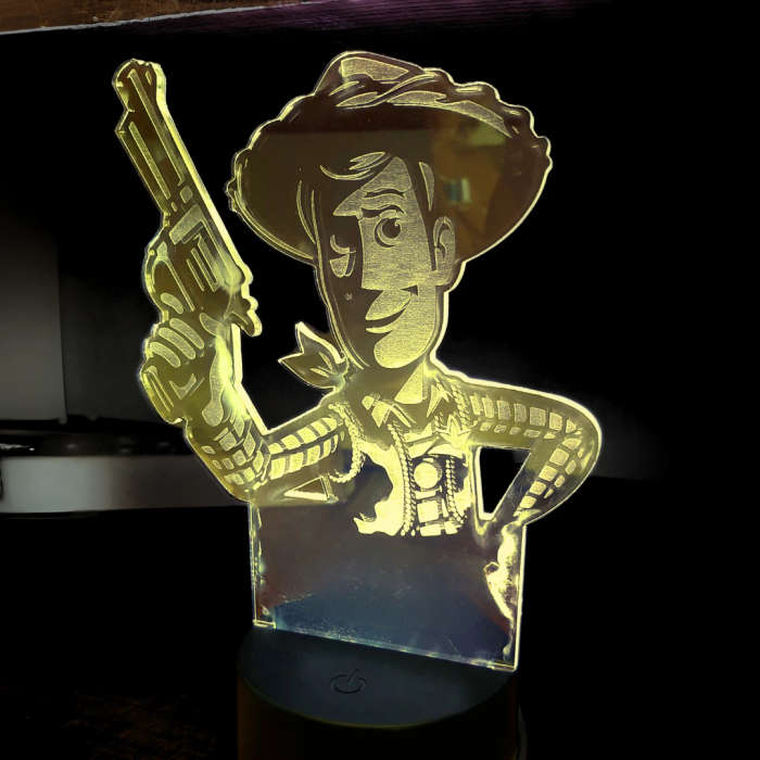 RGB LED Woody Figure Lamp Decoration with Remote