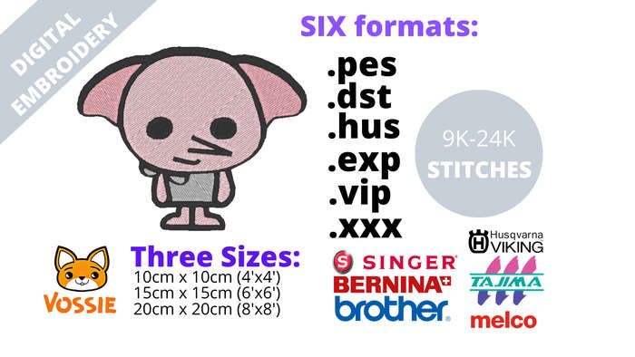 Harry Potter COLLECTION Digital Embroidery Design COMBO (.pes .dst .hus .exp .vip .xxx)