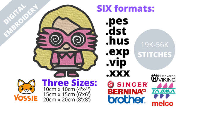 Harry Potter COLLECTION Digital Embroidery Design COMBO (.pes .dst .hus .exp .vip .xxx)
