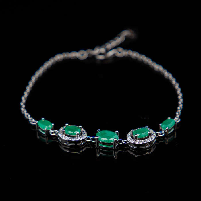 Clarabelle - Emerald and White Topaz