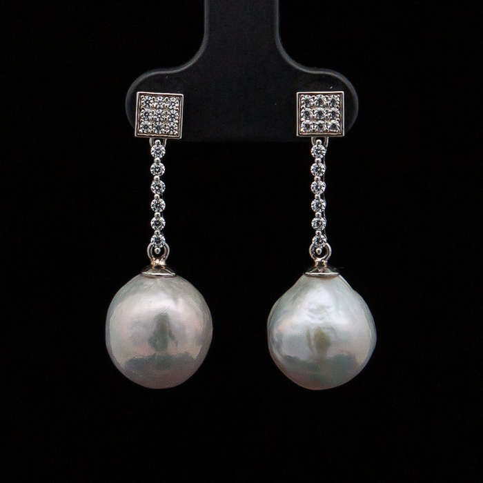 Mei - Baroque Pearl with CZ's