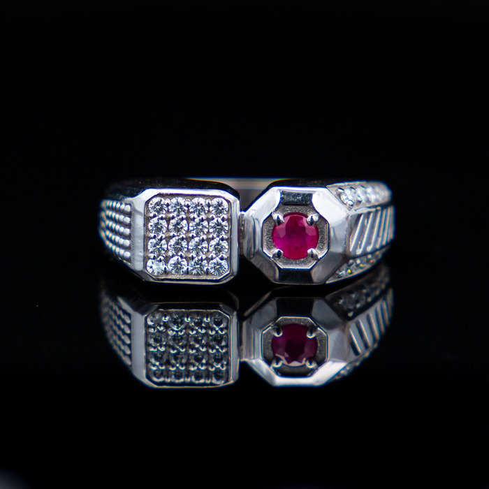 Arjun - Ruby & Moissanites