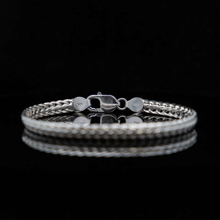 Unisex Silver Bracelet - 21cm x 6mm