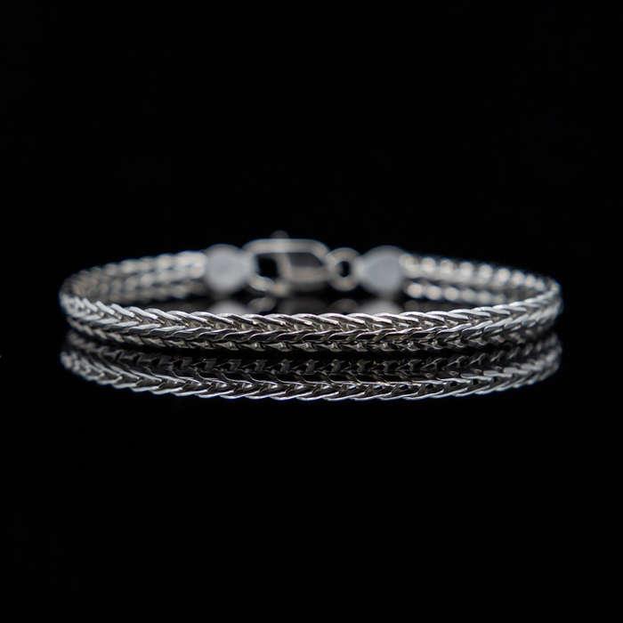 Unisex Silver Bracelet - 21cm x 6mm