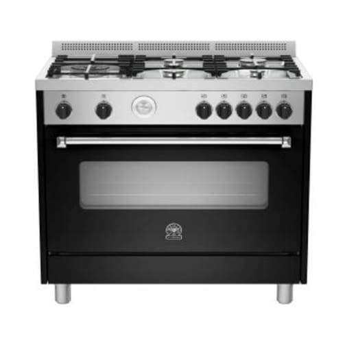 90cm Gas Hob & Electric Oven Black La Germania Americana Ams95c61lbne