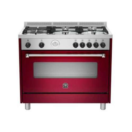 90cm Gas Hob & Gas Oven/grill Burgundy La Germania Americana Ams95c81bvi