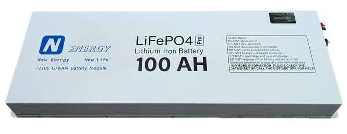 N Energy 12v 100ah 1.28kwh Wall Mount Lithium Ion Battery