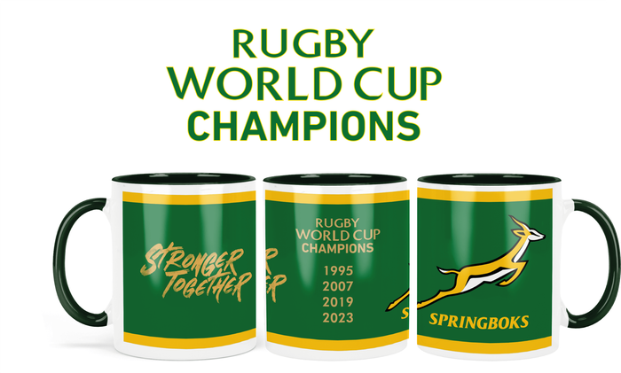 SPRINGBOKS Rugby RWC CHAMPIONS Coffee Mug